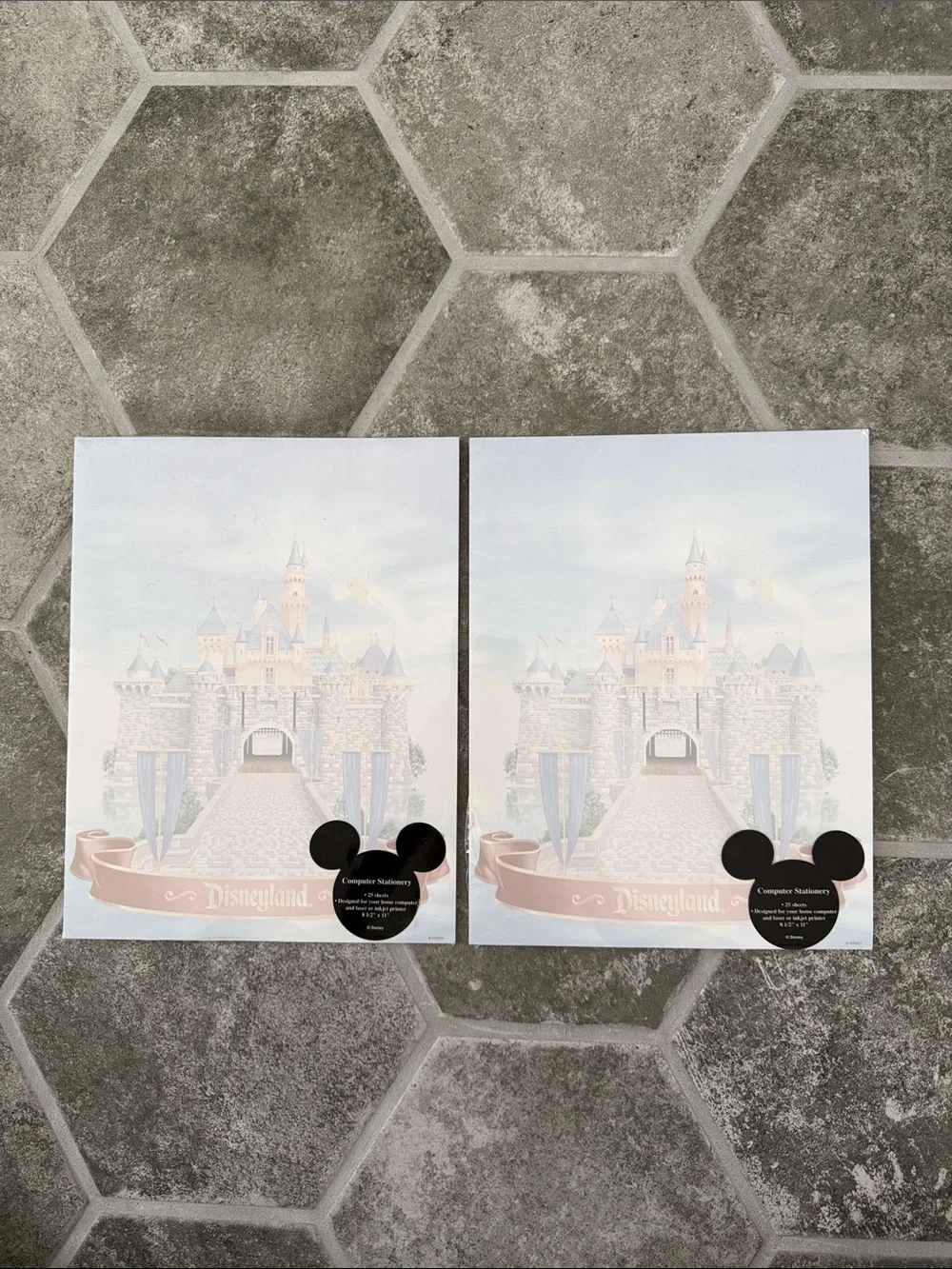 Two Packages New Disneyland Computer Stationary--50 sheets Total 8 ½ x 11 inches